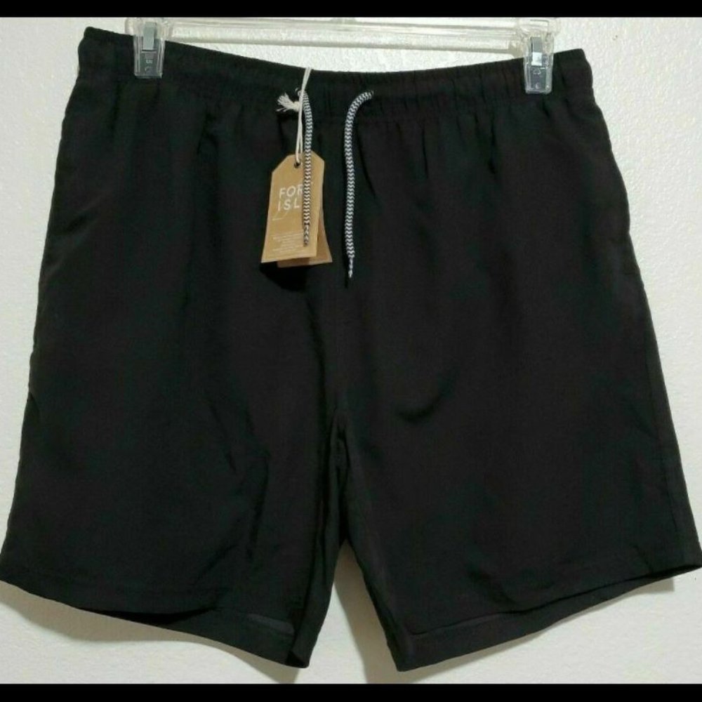 🔥Fort Isle Men's XL Black Swim Trunk Bathing Suit